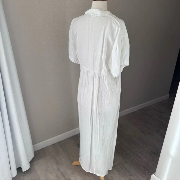 Vintage Kiko Clothing 100% Linen Button Down Maxi Dress - Picture 5 of 8